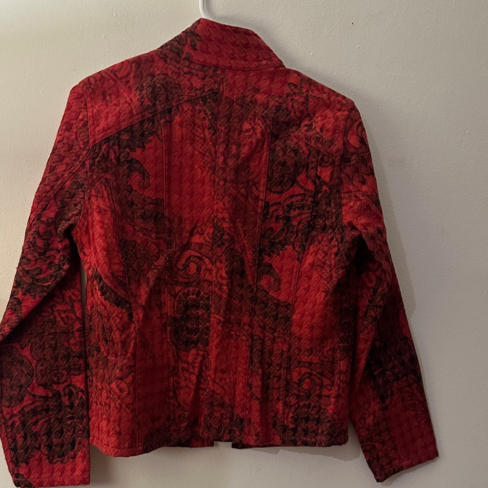 Chico's Red and Black Jacket with Pockets - Preloved - Picture 8 of 11